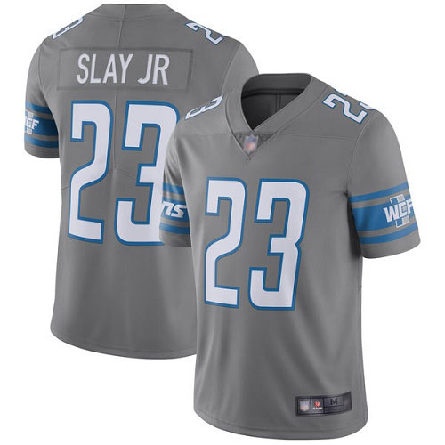 Detroit Lions Limited Steel Youth Darius Slay Jersey NFL Football #23 Rush Vapor Untouchable->youth nfl jersey->Youth Jersey
